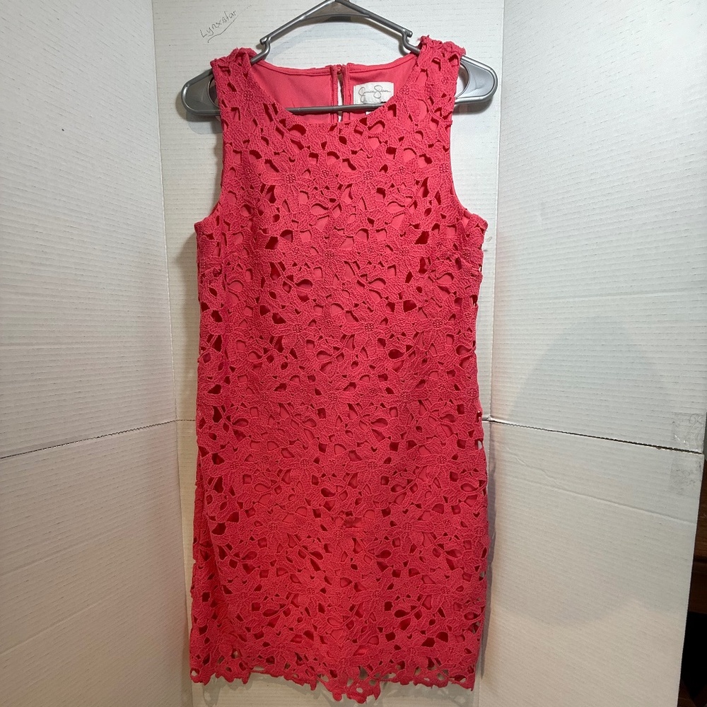Jessica Simpson Sheath Crochet Dress #9